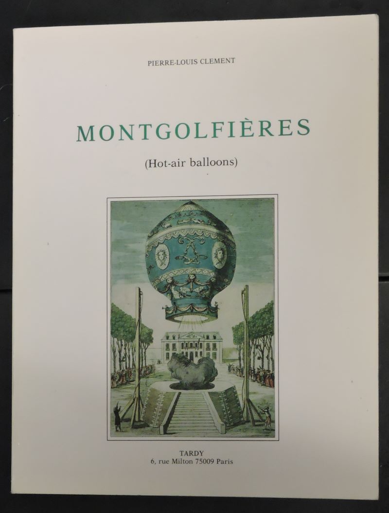 Picture of book cover showing a colour print of the first Montgolfier balloon rising above a plinth with a cloud of smoke